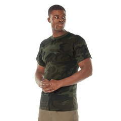 Men’s Midnight Woodland Camo T-Shirt – Stealth Ops Camouflage Short Sleeve Tee