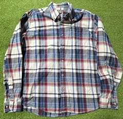 Lot of 2 Eddie Bauer Flannel Shirt Mens XL Long Sleeve Plaid Button Up Outdoor