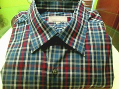 PRIVATE LABEL IKE BEHAR FOR NEIMAN MARCUS=CHECK SHIRT-$175-XL ,