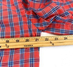 Southern Tide Skipjack Men’s Classic Fit Stretch Pocket Orange Plaid Shirt Small