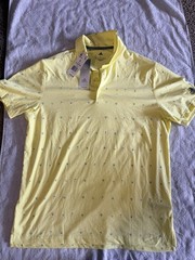 Brand New With Tags Adidas Prime Green Men’s Large Golf Polo All Over Print
