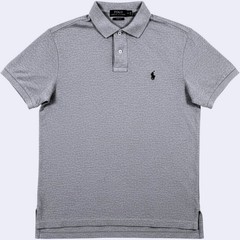 Polo Ralph Lauren Custom Fit Polo Shirt Mens M Gray Short Sleeve Preppy Golf