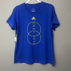 NEW Adidas Mens University of Delaware Blue Hens Pregame Graphic T-Shirt XL