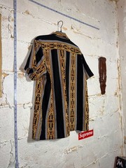 Drill Clothing Co. Baroque Gold Men’s Black and Gold Greek Key Pattern Short Sle