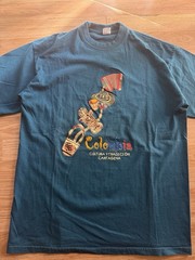Arizul Columbia men’s M Short Sleeve Crew Neck Colombia Graphic Print Knit Tee
