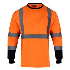 Hi Vis Safety Shirt Long Sleeve High Visibility Reflective Breathable T Shirt…