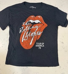 The Rolling Stones 1978 Tour of America 78 Large T-shirt Black Classic Rock