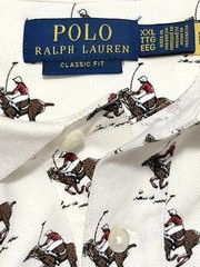 Polo Ralph Lauren Mens XXL Equestrian Graphic Mesh Polo Shirt All Over Print