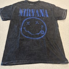 Nirvana Officially Licensed Iconic Smiley Face Band T-Shirt Size M