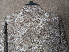 Larry Mahan Cowboy Collection Shirt Mens Size L Paisley Pearl Snap Western Rodeo