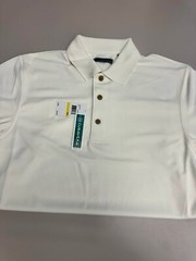 Cubavera Mens Essential Textured Performance Polo Shirt, Marshmellow