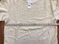 New PacSun Men’s Off White Pullover Size Large Textured Crew Neck Cotton Poly