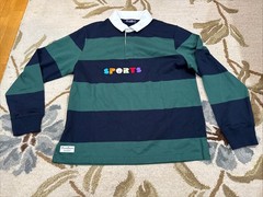 Rowing Blazers Striped SPORTS Retro Rugby Navy Block Stripe Jersey Shirt XL