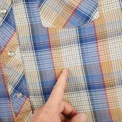 Vintage Round Up Shirt Mens Large Multicolor Plaid Western Pearl Snap 60s 70s