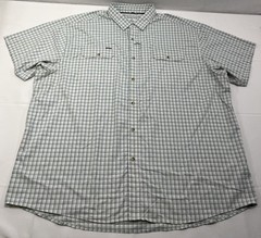 Poncho Outdoors Mens 3XL Regular Fit Button Short Sleeve Shirt Plaid Vented