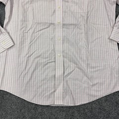 Brooks Brothers Dress Shirt Mens 16.5 34/35 White Check Regent Non Iron Stretch