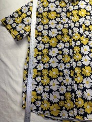 WeSC Men’s XL Short Sleeve Button-Down Button-Up Shirt Black Yellow White Floral