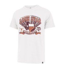 47 BRAND Mens Lone Star Showdown Football SS Fashion T Shirt Medium White NWT