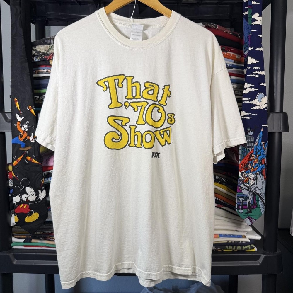 That 70s Show FOX Promo Men’s T-Shirt White Size XL Vintage TV Logo Retro