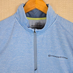VINEYARD VINES Size XL Mens 1/4 Zip Performance Pullover Microfleece Backed Blue