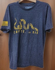 Black Rifle Coffee Company “Coffee,Or Die” Screen Print Sz.Lg. T-Shirt,Made In