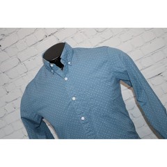 J.Crew Secret Wash Shirt Mens Small Blue Slim Untucked Button Down Stretch