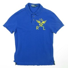 Polo Ralph Lauren Military Air Force Logo Shirt Mens Medium Blue Polo
