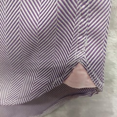 Thomas Pink Prestige Dress Shirt Mens 16.5 35 Purple Herringbone French Cuff