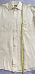 CANALI Men’s Size 42-16.5 Yellow 100% Cotton Blue Label Button Up Made in Italy