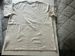 ADIDAS TREFOIL SIZE XL OFFWHITE OR CREAM SHORT SLEEVE T-SHIRT.SEE DESCRIPTION