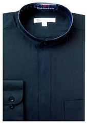 Men’s Classy Mandarin Collar hidden button Dress Shirt Many Colors SG 01