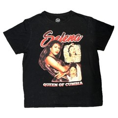 Selena Official Merchandise Queen of Cumbia Tour Black T-Shirt 1X