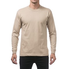 PROCLUB MENS HEAVYWEIGHT LONG SLEEVE T SHIRTS PRO CLUB CASUAL COTTON TEE SHIRT