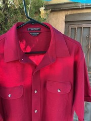 Men’s Christian Dior Monsieur Xl Maroon Button Up Short Sleeve Shirt