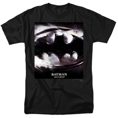 DC Comics – Batman Returns – Snow Symbol Poster – Adult Unisex T-Shirt – Black