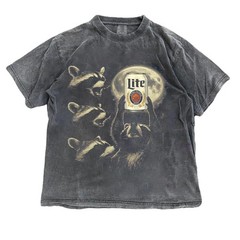 Funny Raccoon Beer Shirt, Raccoon Miller Lite Moon Ritual Animal Graphic Tee, Vi