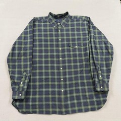 Ralph Lauren Shirt Mens Big 2X Blue Plaid Button Down Long Sleeve Casual