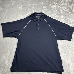 FootJoy Mens Golf Polo Shirt Large Short Sleeve Navy Blue
