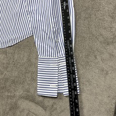 Kamakura Shirt Mens 18 XL White Blue French Cuff Thomas Mason Made in Japan