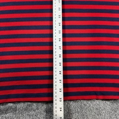 Vintage Polo RALPH LAUREN Shirt 2XB Red Navy Cotton Pique Striped Yellow Pony