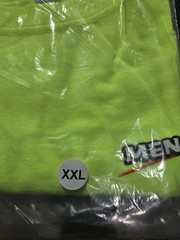 New in Package (NIP) Menards Mens 5XL Neon Safety Yellow HI-VIS T-Shirt
