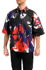Scuderia Ferrari Men’s Camouflage Pr. Horse Print Short Sleeve Shirt US M IT 50