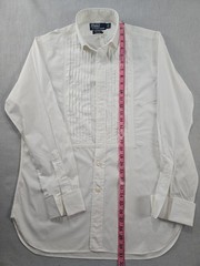 Polo Ralph Lauren Pleated Bib Tuxedo Shirt 15.5/33 Estate Formal Custom Fit Vtg