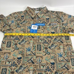Columbia PFG Mens Wild Cast Camp Fishing Shirt Size Large Active Fit Khaki NWT