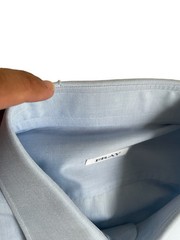 Fray Mozart Dress Shirt Men’s 42/16.5 Sky Blue Cotton Made in Italy NWT