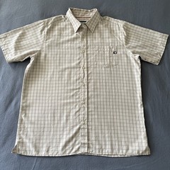 Marmot Shirt Mens Extra Large Beige Plaid Short Sleeve Gorpcore Outdoor Hiking