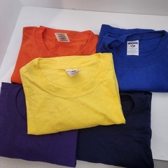 Men’s Cotton Short Sleeves T-Shirt (Lot Of 5) Mix Color Lot Jerzee yellow,org,