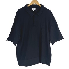 Mode of One Mens Relaxed Fit French Terry Polo Shirt Deep Black XXL 100188460MN