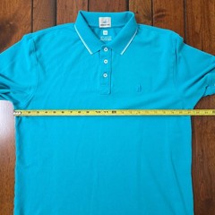 JOHNNIE-O Hanging Out Polo Shirt Men’s Medium M Blue Ringer Slim Fit