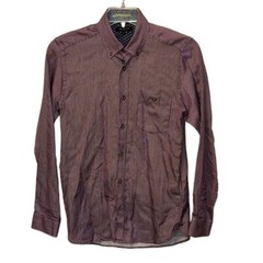 Ted Baker London Casual Button Down Dress Shirt Burgundy Size 3 (Medium)